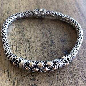 John Hardy Sterling Silver18K YellowGold Bracelet